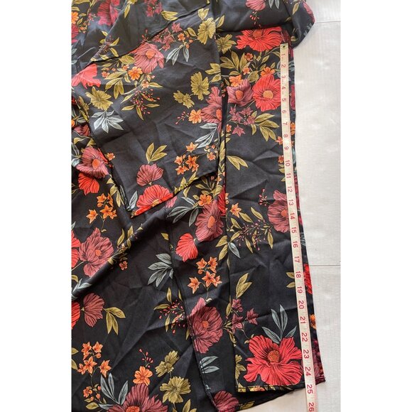 Midnight Bloom Maxi Dress Sz S Floral Deep V Neck Side Slit Boho Chic Summer NWT - Picture 10 of 16